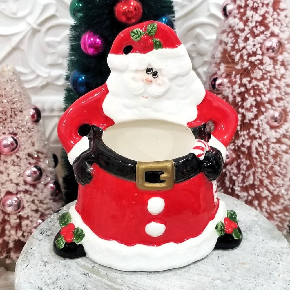 Omnibus Vintage Santa Planter Candy Holder Christmas Figurine Japan